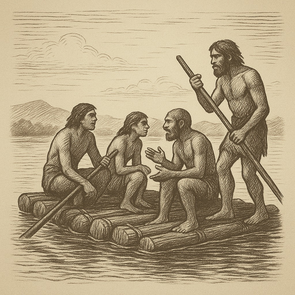 The first rafts: a step into the world of navigation