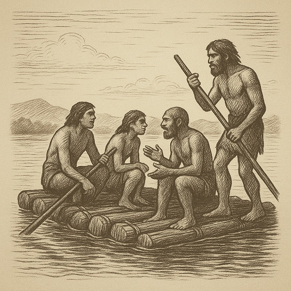 The first rafts: a step into the world of navigation