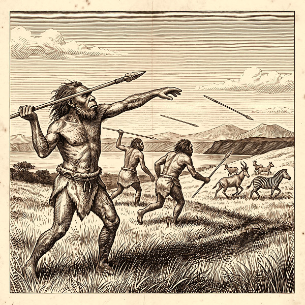 Throwing weapons: a long-range revolution in hunting